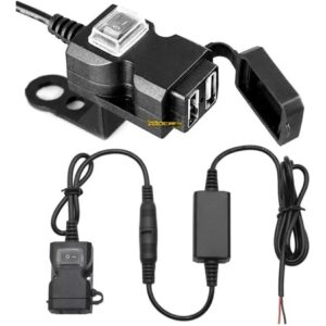 Cargador USB para moto doble puerto