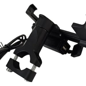 Holder Metálico con Cargador USB para Moto